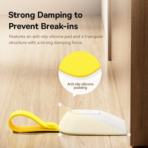Baseus Heyo Door Stop Alarm - 120dB Anti-Break-in Security Device for Doors and Windows - Image 2
