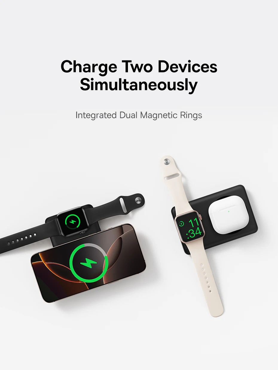 Baseus 27W Magnetic Power Bank 10000mAh 15W Wireless Charging External Battery For iPhone iWatch AirPods Samsung Xiaomi Poco