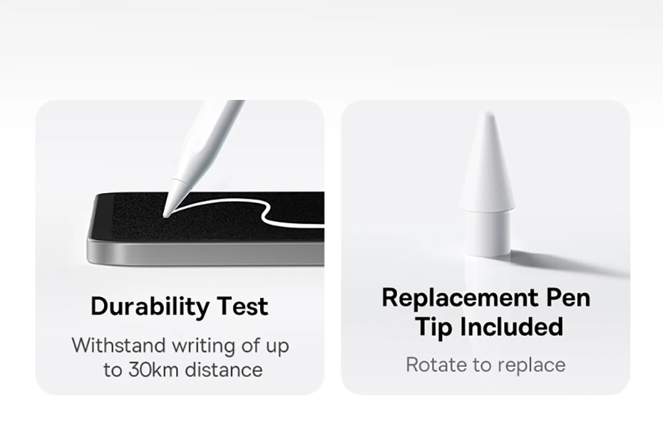 Baseus Bluetooth Stylus For iPad Pro 360° Touch Operation Wired Charging Customizable Shortcuts Slide-to-Turn Page For iPad Air