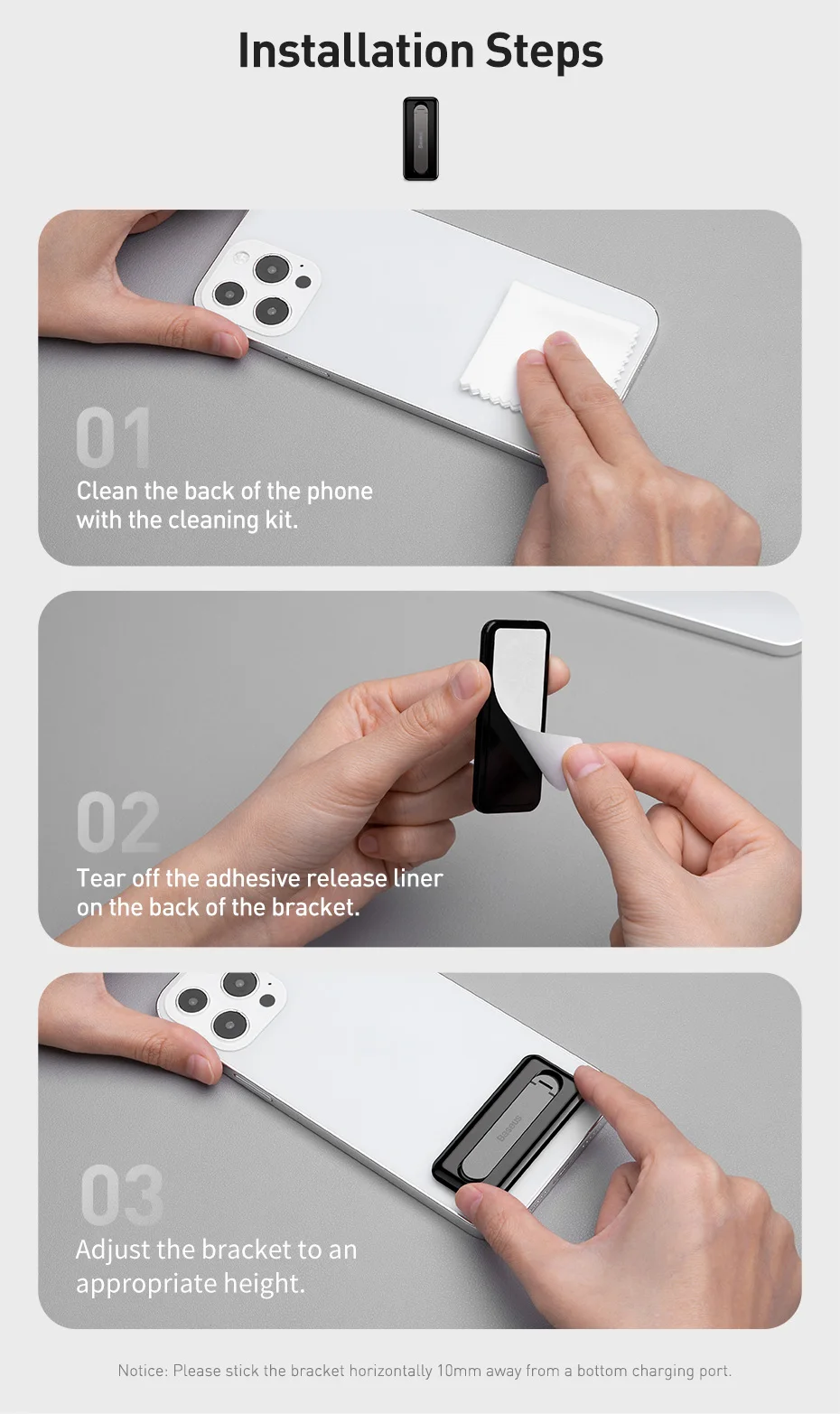 Baseus Foldable Mobile Phone Holder Stand For iPhone 16 15 Pro Max Desktop Tablet Holder for Xiaomi Samsung Huawei Desktop Stand