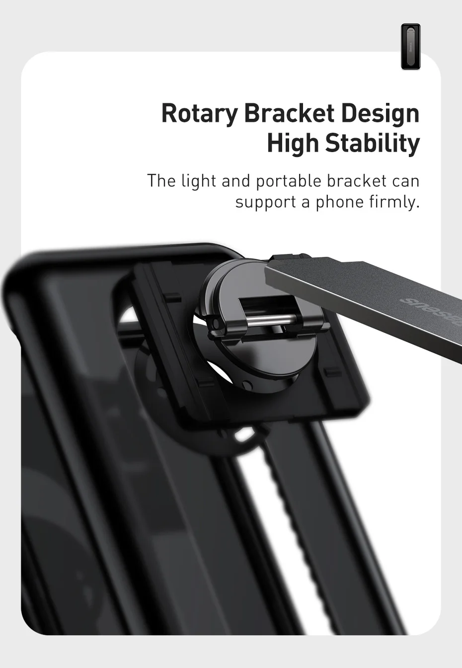 Baseus Foldable Mobile Phone Holder Stand For iPhone 16 15 Pro Max Desktop Tablet Holder for Xiaomi Samsung Huawei Desktop Stand