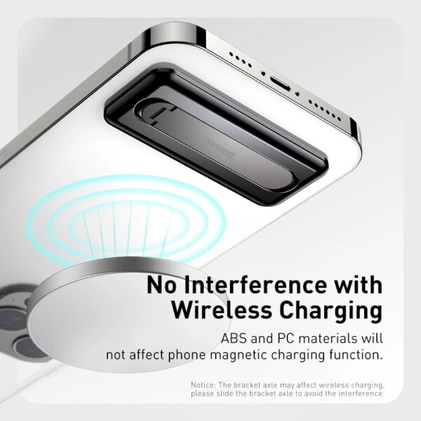Baseus Foldable Bracket for Phones - 360° Rotation Wireless Charging Compatible Phone Stand - Image 5