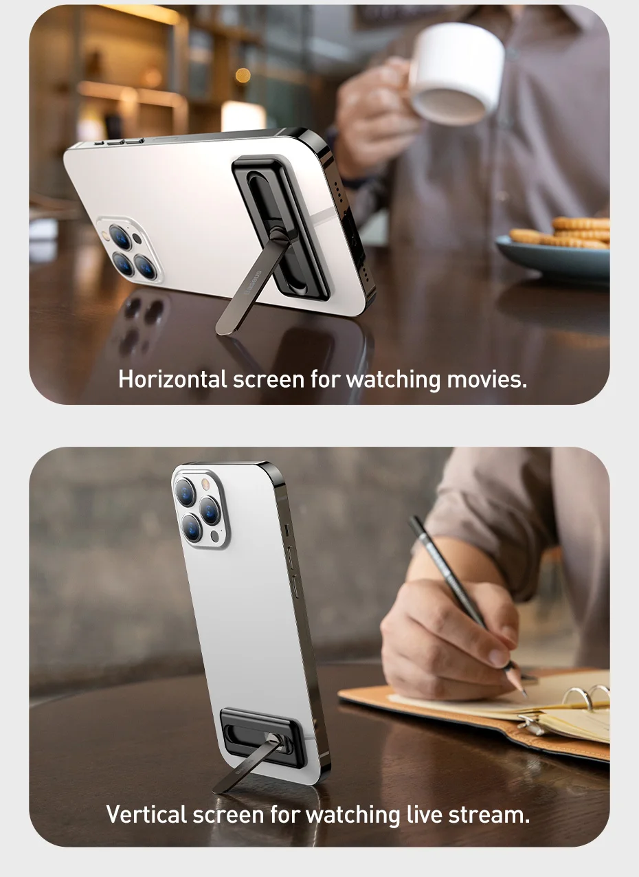 Baseus Foldable Mobile Phone Holder Stand For iPhone 16 15 Pro Max Desktop Tablet Holder for Xiaomi Samsung Huawei Desktop Stand