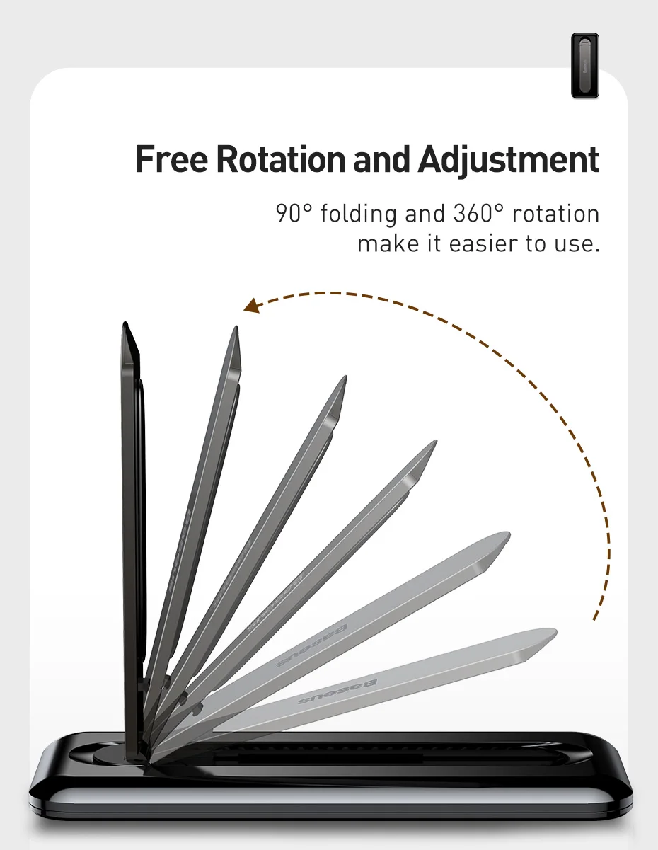 Baseus Foldable Mobile Phone Holder Stand For iPhone 16 15 Pro Max Desktop Tablet Holder for Xiaomi Samsung Huawei Desktop Stand