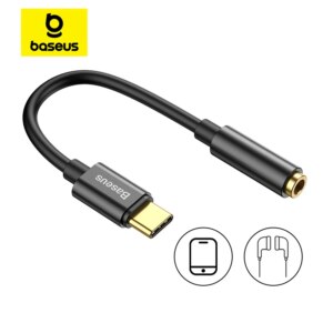 Baseus Type-C to 3.5mm Adapter L54 Hi-Fi DAC Audio Jack Gold-Plated