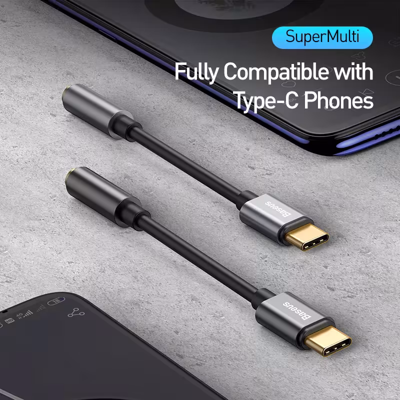 Baseus Type-C to 3.5mm Adapter L54 Hi-Fi DAC Audio Jack Gold-Plated Baseus Type-C to 3.5mm Adapter L54 Hi-Fi DAC Audio Jack Gold-Plated - Image 6