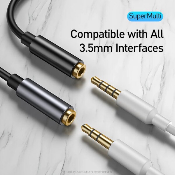 Baseus Type-C to 3.5mm Adapter L54 Hi-Fi DAC Audio Jack Gold-Plated - Image 4