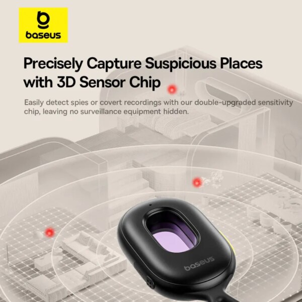 Baseus Heyo Series II Camera Detector Anti-Spy Hidden Lens Finder with 3 Detection Modes - Image 3