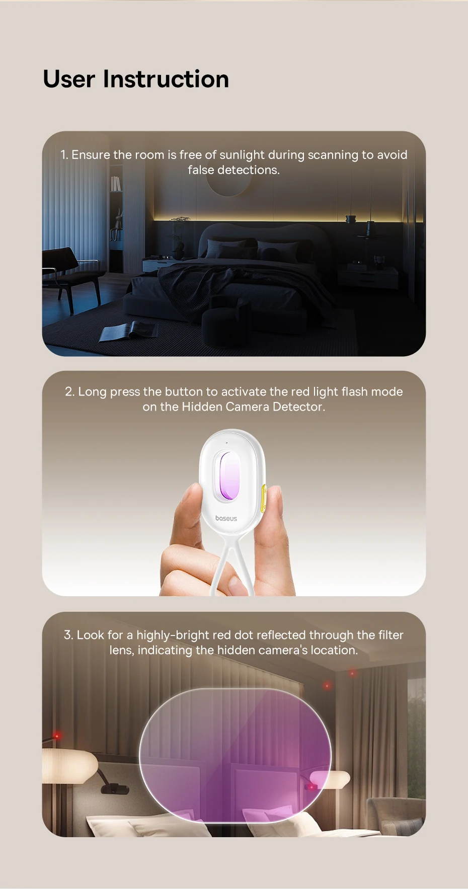 Baseus 2PCS Security Alarm Detector Upgrade Sound Protection Sensor for Door Window Camera Anti-theft Alarm Equipment Detector