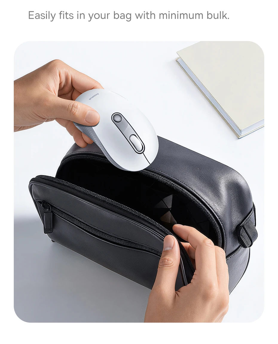 Baseus Wireless Mouse Bluetooth 5.3 2.4GHz Ergonomic 7 Silent Buttons Free Mouse Pad for MacBook Tablet Laptop Computer PC Mice