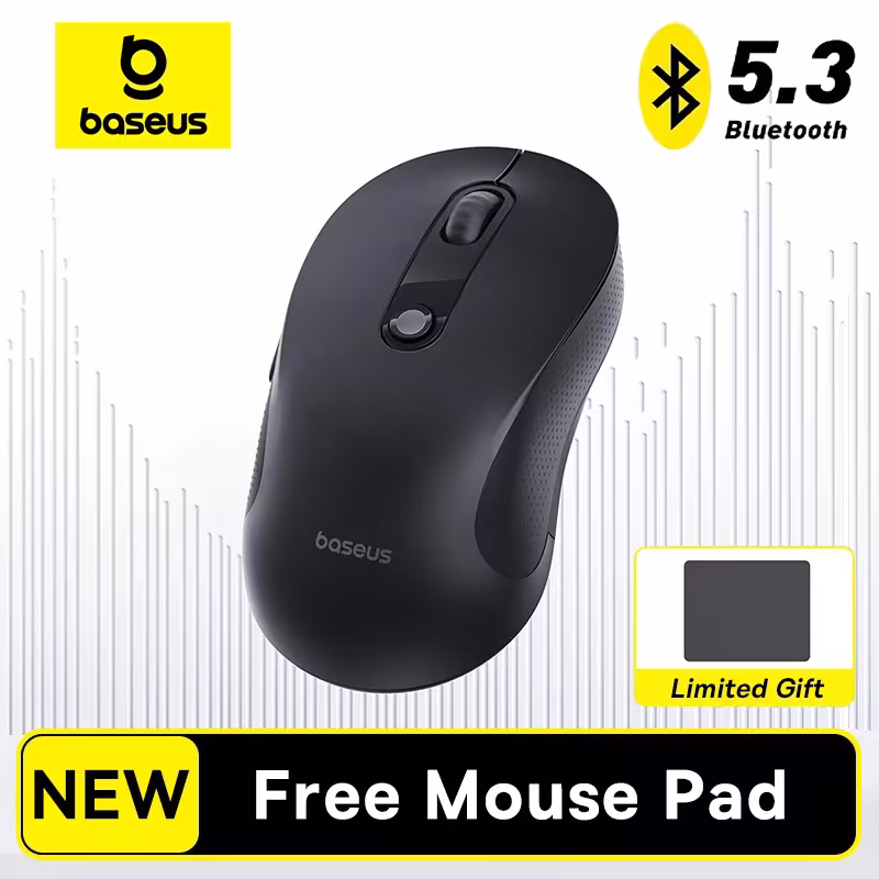 Baseus FO2 Ergonomic Wireless Mouse Bluetooth 5.3 Noiseless Click 1600DPI Baseus FO2 Ergonomic Wireless Mouse Bluetooth 5.3 Noiseless Click 1600DPI