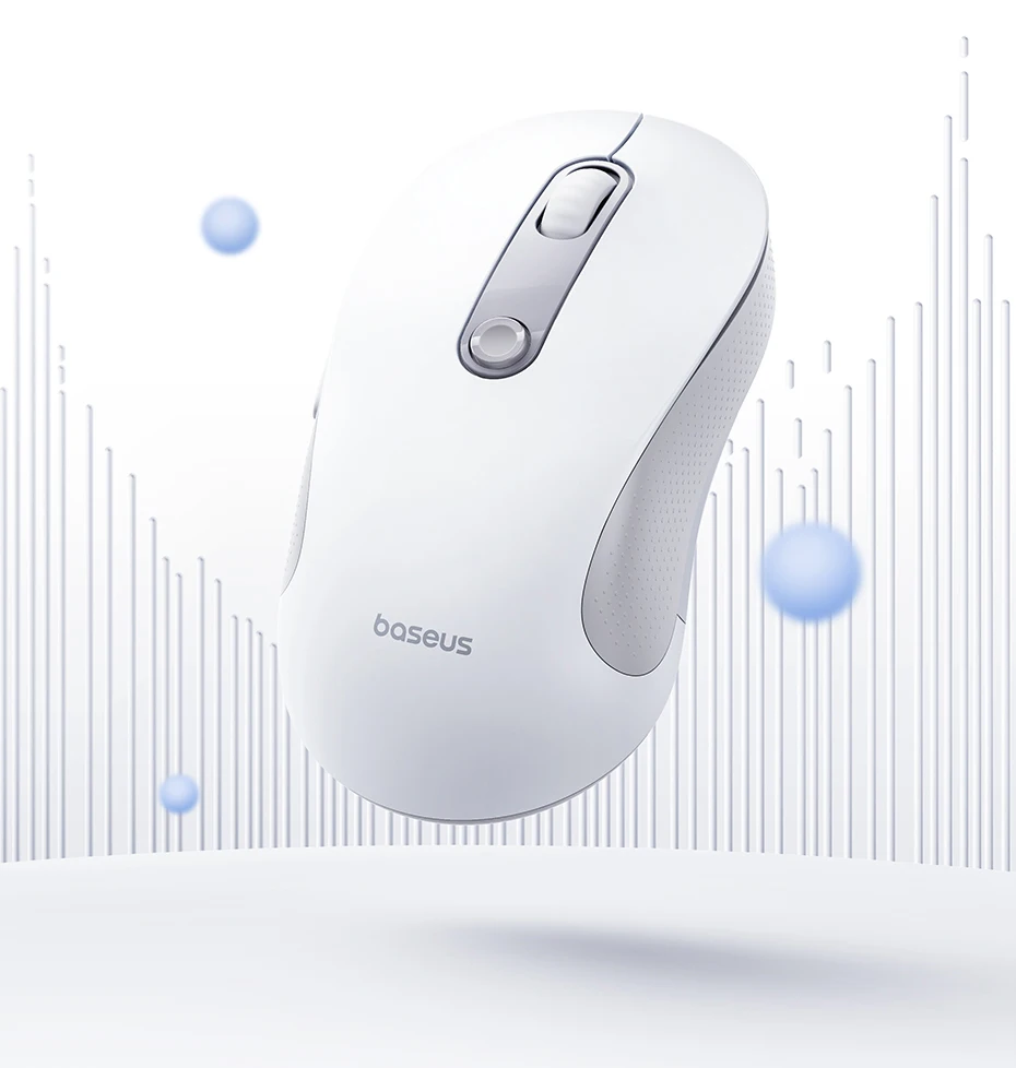 Baseus Wireless Mouse Bluetooth 5.3 2.4GHz Ergonomic 7 Silent Buttons Free Mouse Pad for MacBook Tablet Laptop Computer PC Mice