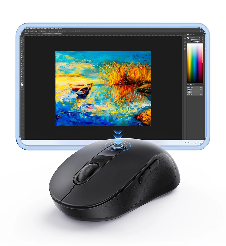 Baseus Wireless Mouse Bluetooth 5.3 2.4GHz Ergonomic 7 Silent Buttons Free Mouse Pad for MacBook Tablet Laptop Computer PC Mice