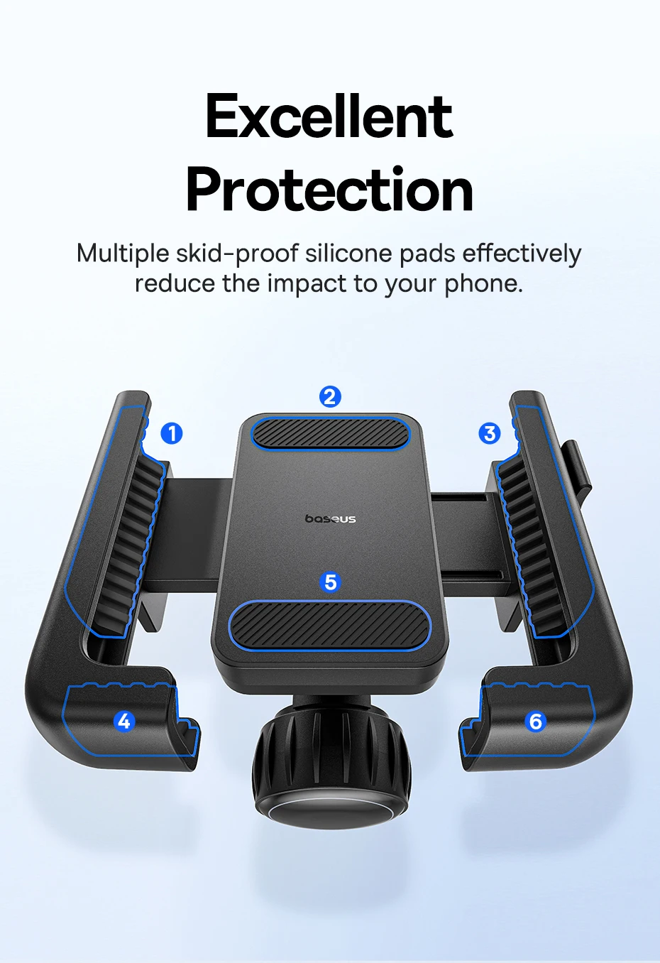 Baseus Bike Phone Holder Cycling Bike Mount for iPhone Xiaomi Samsung Mobile Phone Stand Bag Shockproof Bracket GPS Clip