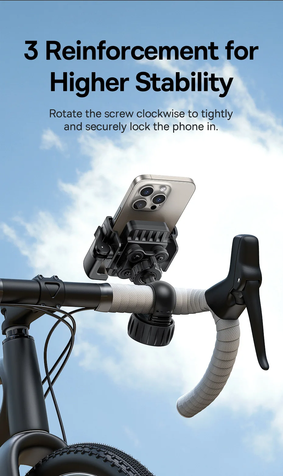 Baseus Bike Phone Holder Cycling Bike Mount for iPhone Xiaomi Samsung Mobile Phone Stand Bag Shockproof Bracket GPS Clip