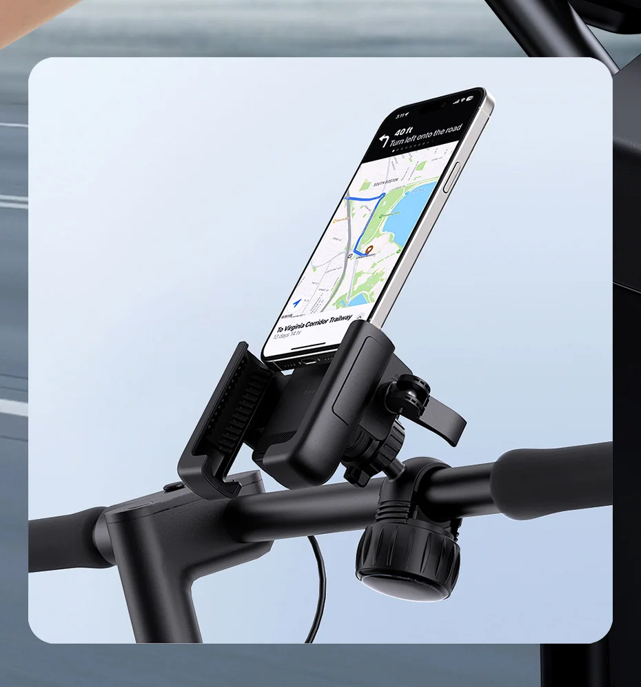 Baseus Bike Phone Holder Cycling Bike Mount for iPhone Xiaomi Samsung Mobile Phone Stand Bag Shockproof Bracket GPS Clip