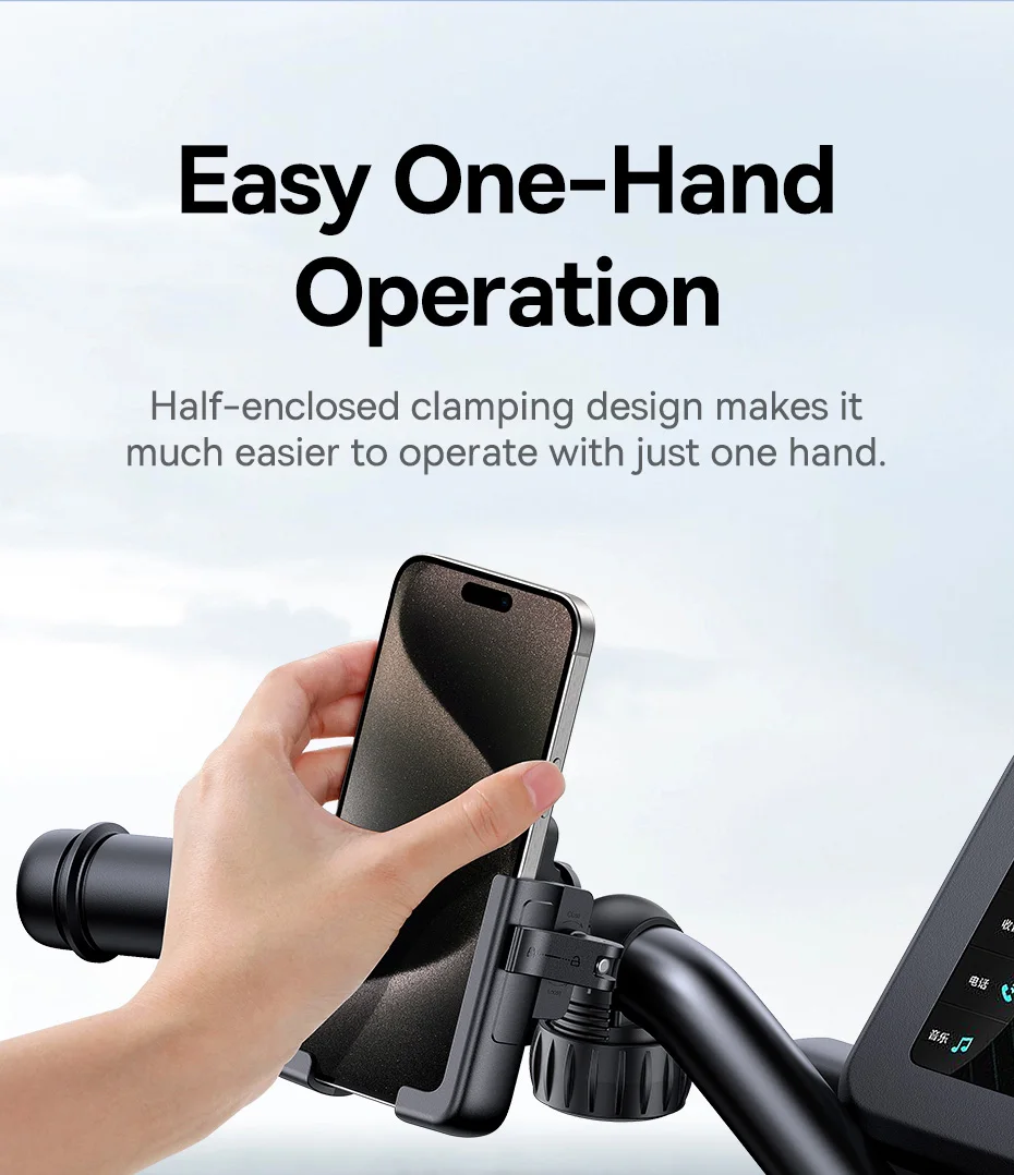 Baseus Bike Phone Holder Cycling Bike Mount for iPhone Xiaomi Samsung Mobile Phone Stand Bag Shockproof Bracket GPS Clip