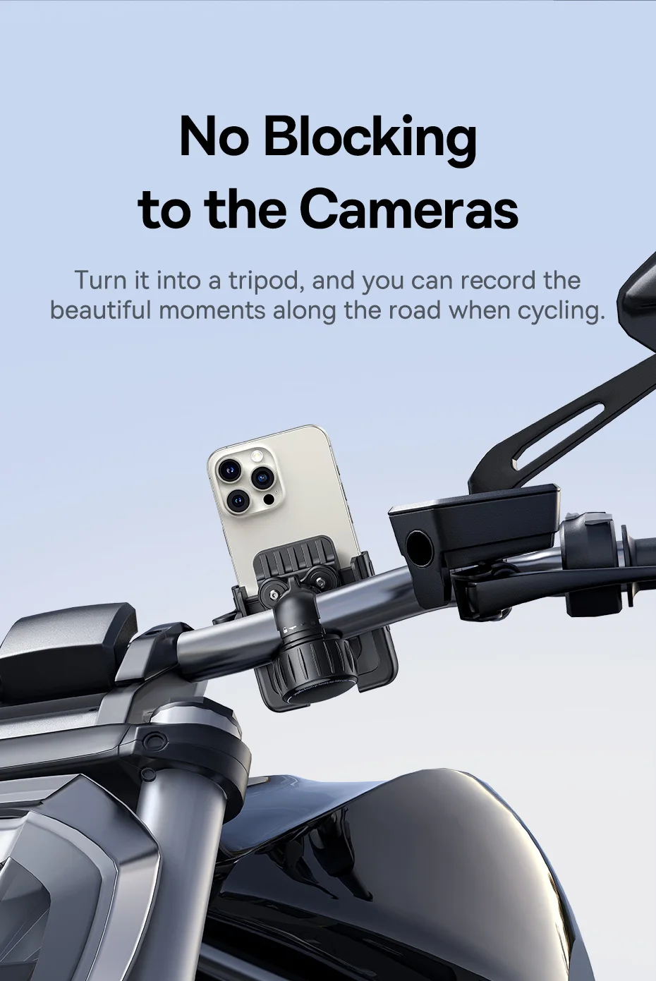 Baseus Bike Phone Holder Cycling Bike Mount for iPhone Xiaomi Samsung Mobile Phone Stand Bag Shockproof Bracket GPS Clip