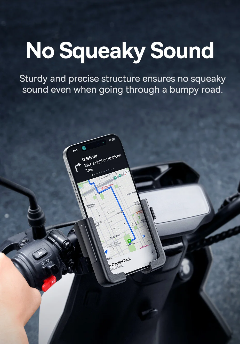 Baseus Bike Phone Holder Cycling Bike Mount for iPhone Xiaomi Samsung Mobile Phone Stand Bag Shockproof Bracket GPS Clip