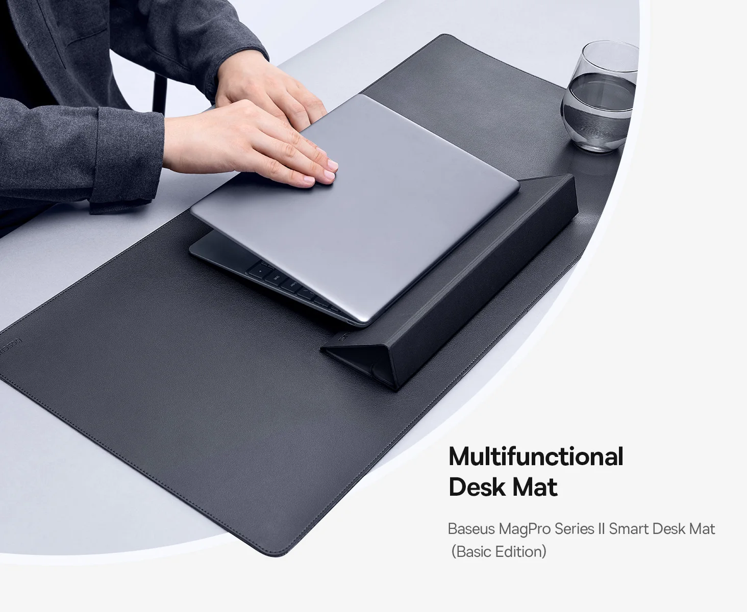Baseus 3 in 1 Desk Mat Multifunction Mouse Pad Ergonomic Design Wrist Rest Laptop Keyboard Stand Smart Bracket Soft PU Mice Pad