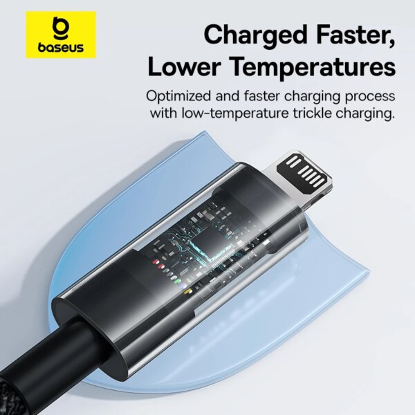 Baseus Gem USB-C to Lightning Charging Cable 20W Fast Charger for iPhone Series - Image 5