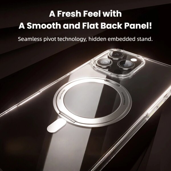 Baseus 360° Rotatable Magnetic Phone Case with Stand - Ultra-Thin Magsafe Compatible Shatter-Proof Cover - Image 3