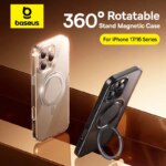 Baseus 360° Rotatable Magnetic Phone Case with Stand - Ultra-Thin Magsafe Compatible Shatter-Proof Cover