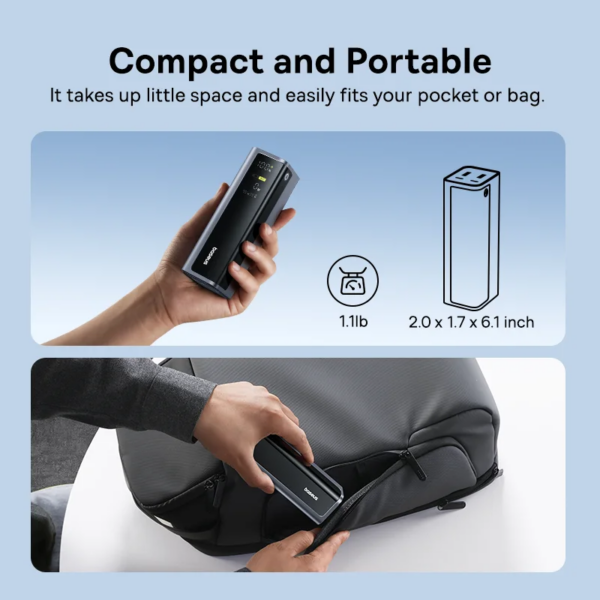 Baseus EnerGeek GR12 145W 20800mAh Power Bank with Digital Display - 100W Fast Charging Portable Laptop Charger - Image 5