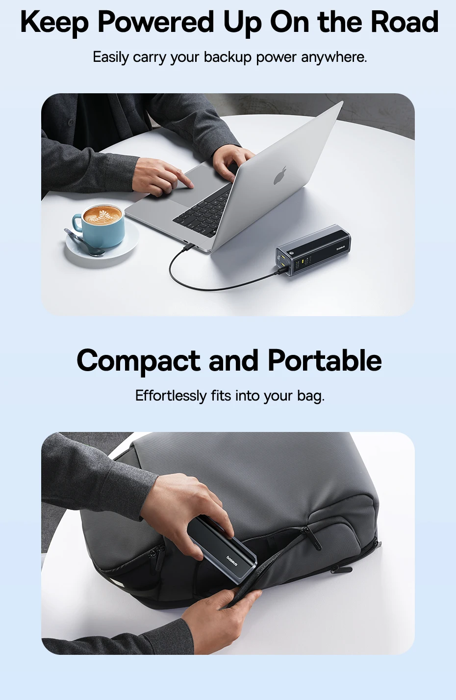 Baseus PD 145W 20800mAh Power Bank Fast Charge Portable External Battery PowerBank for iPhone 16 Samsung S25 Ultra Macbook iPad