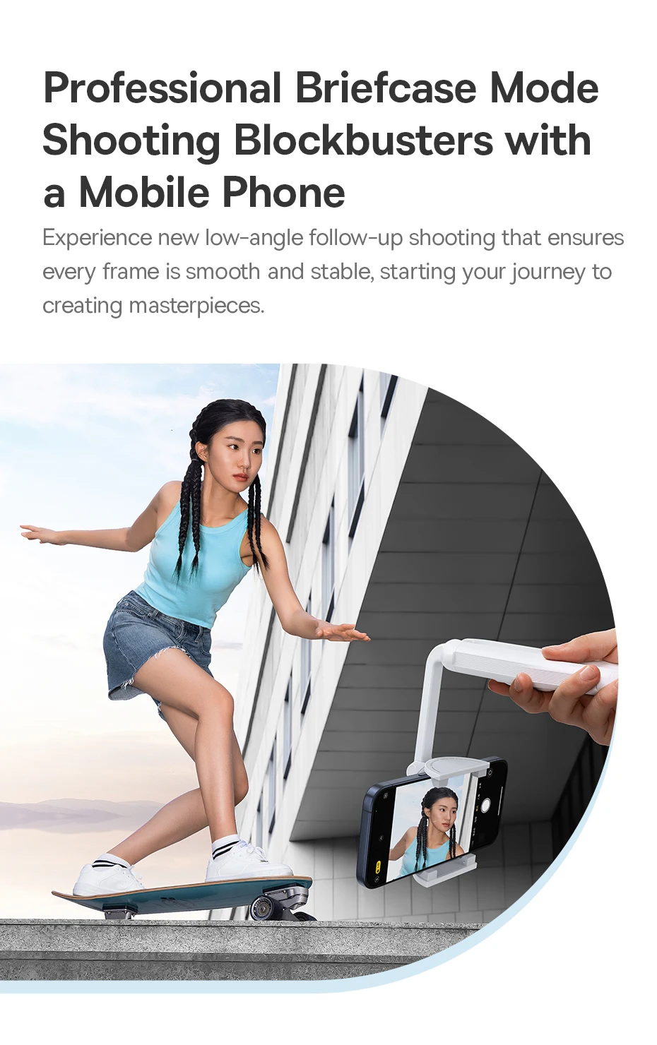 Baseus Phone Selfie Stick Magnetic Bluetooth Wireless Gimbal Stabilizer Holder for iPhone 16 Pro Vlog Live Shooting Phone Stand