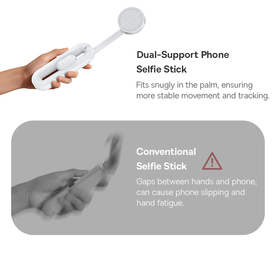 Baseus Phone Selfie Stick Magnetic Bluetooth Wireless Gimbal Stabilizer Holder for iPhone 16 Pro Vlog Live Shooting Phone Stand