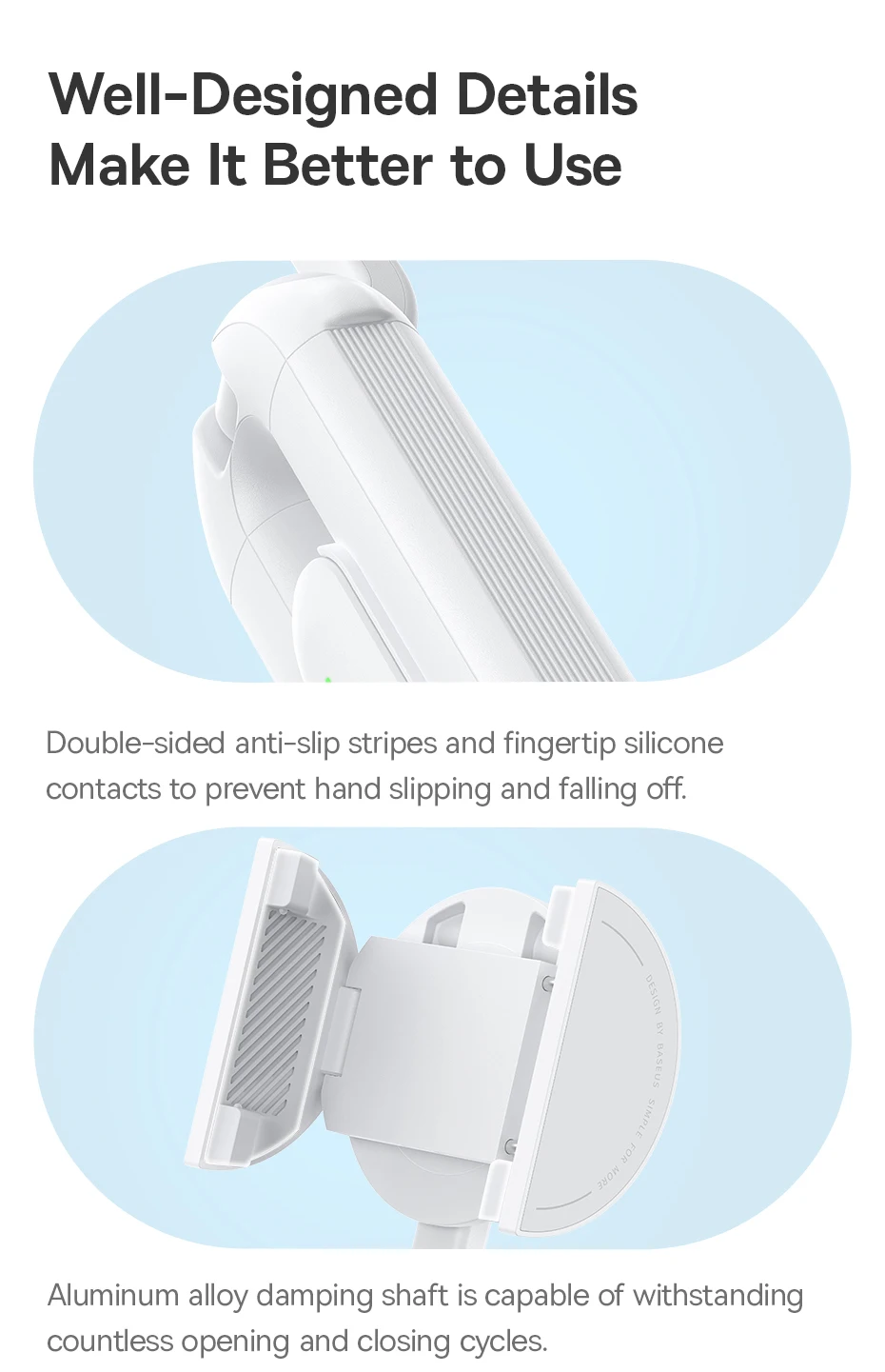 Baseus Phone Selfie Stick Magnetic Bluetooth Wireless Gimbal Stabilizer Holder for iPhone 16 Pro Vlog Live Shooting Phone Stand