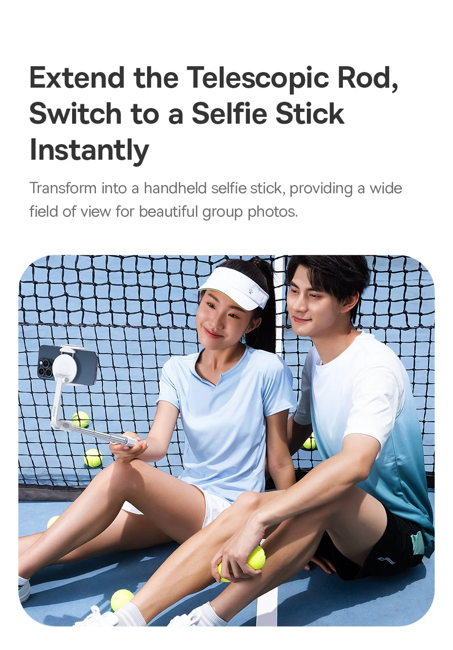 Baseus Phone Selfie Stick Magnetic Bluetooth Wireless Gimbal Stabilizer Holder for iPhone 16 Pro Vlog Live Shooting Phone Stand