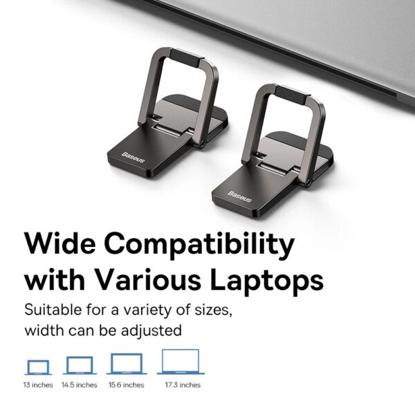 Baseus Laptop Kickstand Pro Adjustable Height Zinc Alloy with Nano Adhesive - Image 2