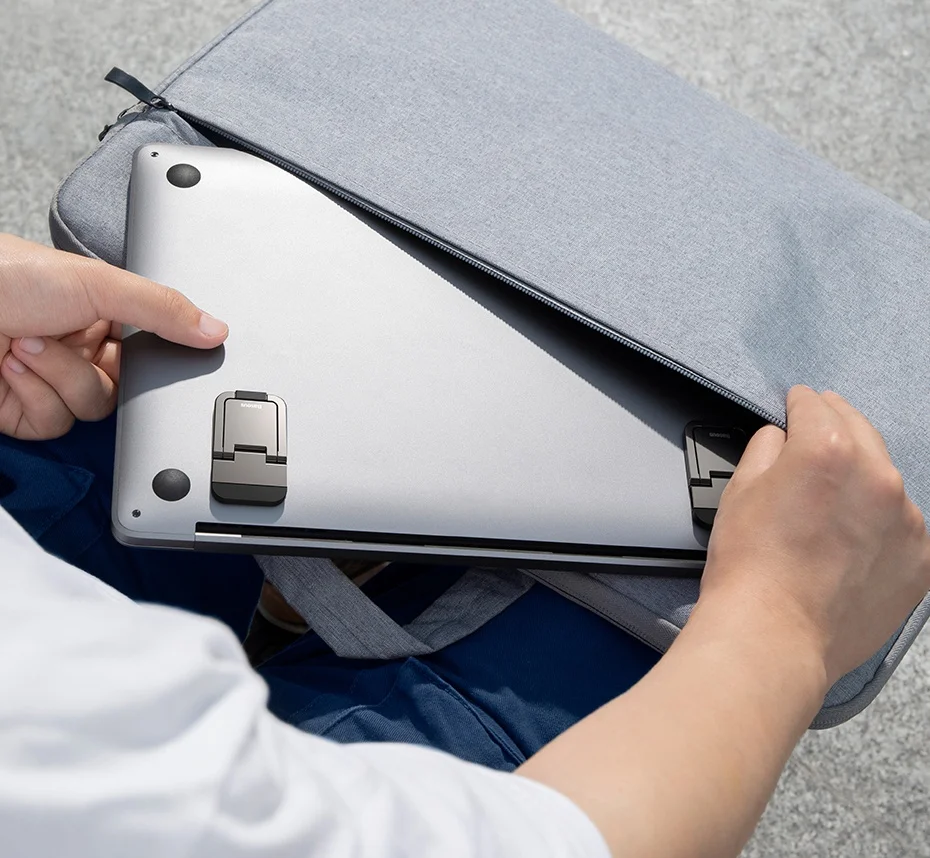 Baseus Laptop Stand for Desk Computer 2PCS Portable Aluminum Notebook Holder Laptop Stands for Macbook Pro iPad 10-18 Inch Stand