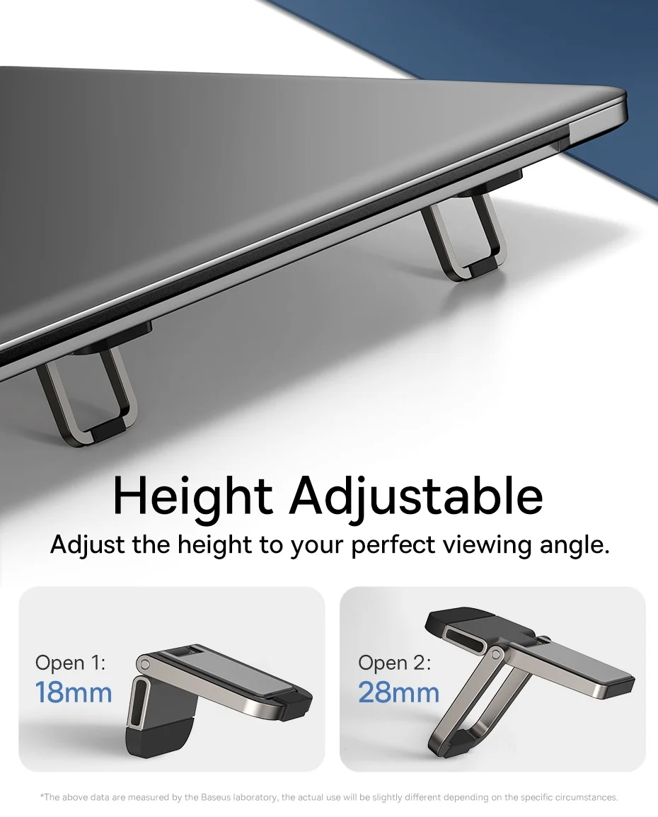 Baseus Laptop Stand for Desk Computer 2PCS Portable Aluminum Notebook Holder Laptop Stands for Macbook Pro iPad 10-18 Inch Stand