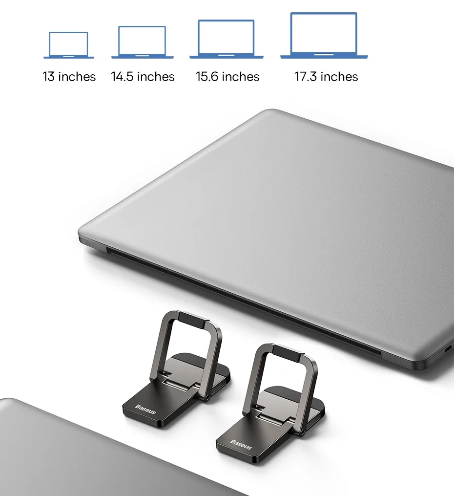 Baseus Laptop Stand for Desk Computer 2PCS Portable Aluminum Notebook Holder Laptop Stands for Macbook Pro iPad 10-18 Inch Stand