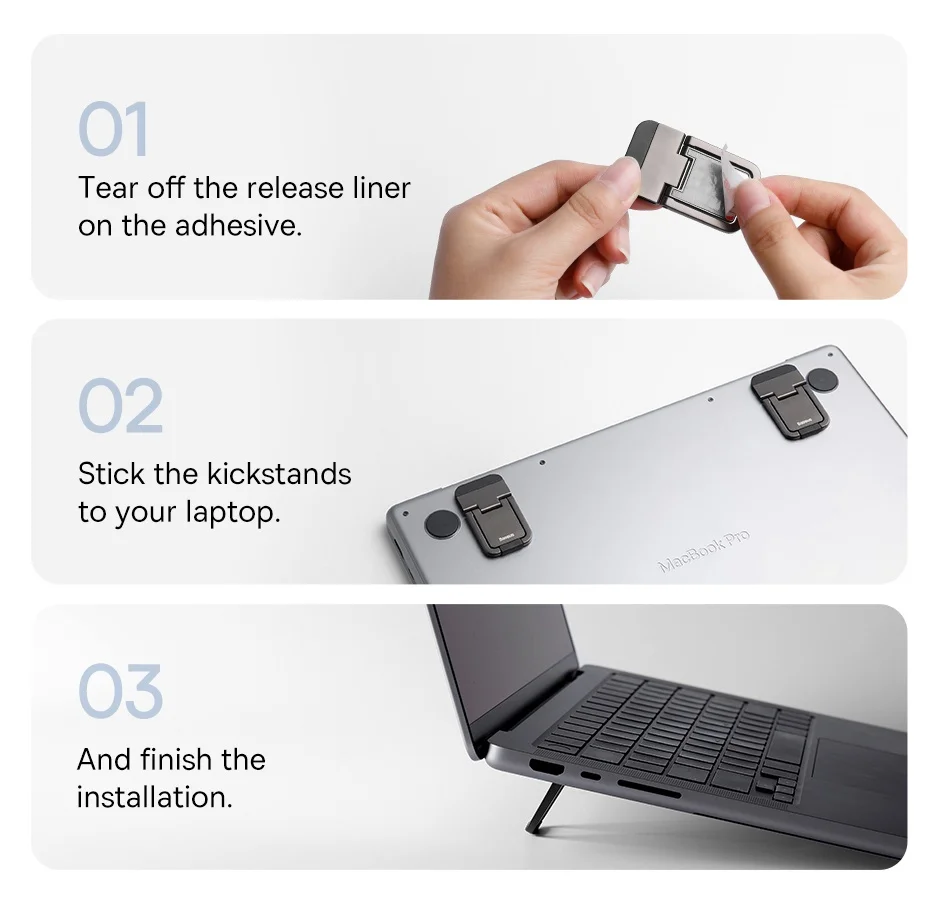 Baseus Laptop Stand for Desk Computer 2PCS Portable Aluminum Notebook Holder Laptop Stands for Macbook Pro iPad 10-18 Inch Stand