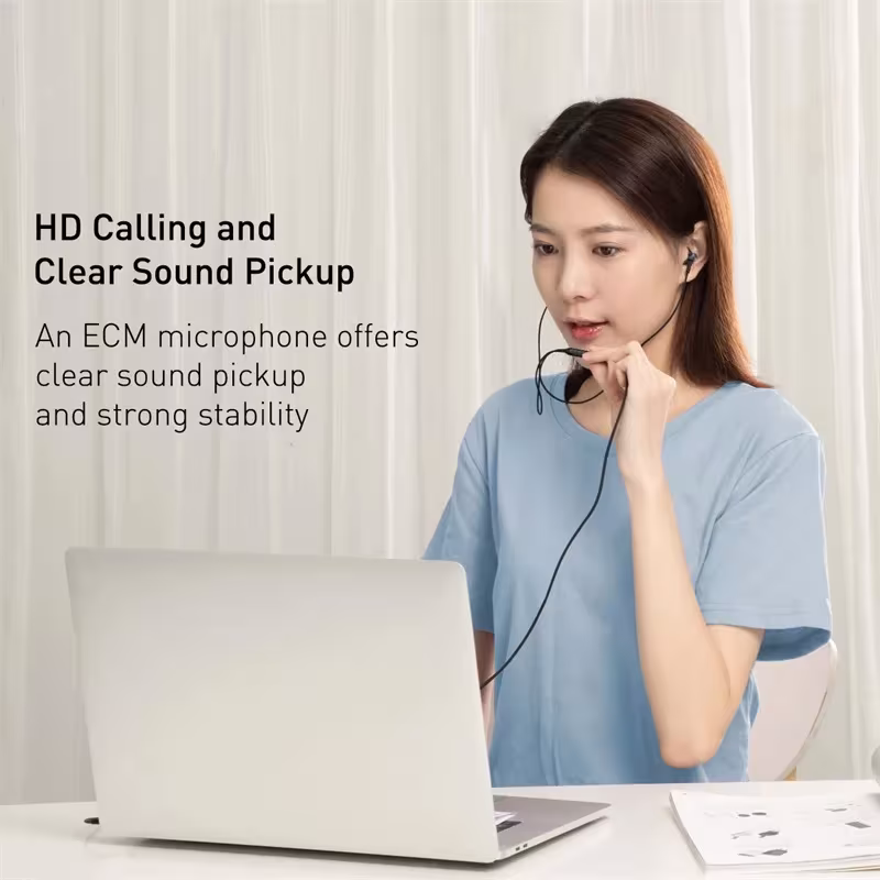 Baseus Encok 3.5mm Wired Earphone H19 with 6D Surround Sound, ECM Microphone, and Comfort Fit Baseus Encok 3.5mm Wired Earphone H19 with 6D Surround Sound, ECM Microphone, and Comfort Fit - Image 5
