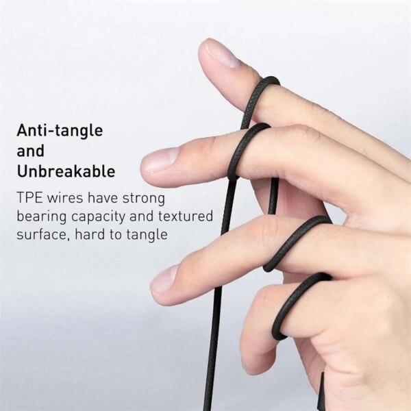 Baseus Encok 3.5mm Wired Earphone H19 with 6D Surround Sound, ECM Microphone, and Comfort Fit - Image 4