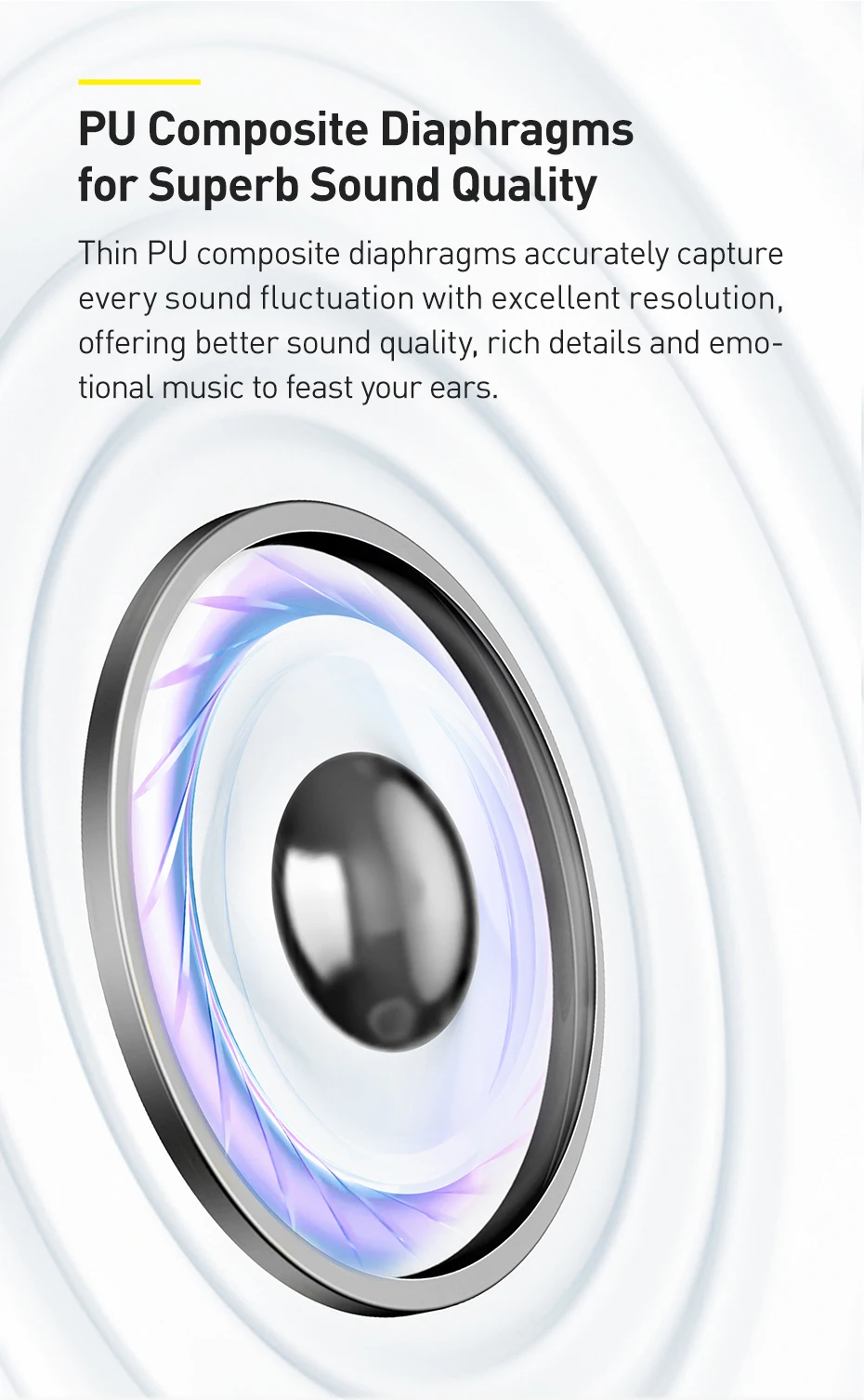 Baseus H19 Wired Earphones 6D Stereo Bass Headphone In-Ear 3.5mm Headset with MIC for Xiaomi Samsung Phones