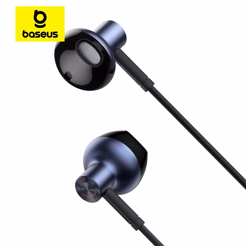Baseus Encok H19 3.5mm Wired Earphones with 6D Surround Sound, ECM Microphone Baseus Encok H19 3.5mm Wired Earphones with 6D Surround Sound, ECM Microphone