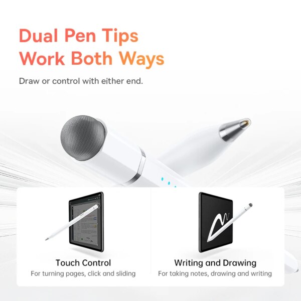 Baseus Wise Writing HN Universal Stylus Pen for Huawei/Xiaomi/Redmi Tablets - 2-in-1 Dual Tips, 22H Battery, Touch Control - Image 3