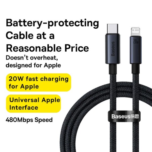 Baseus Minimalist Series 20W Type-C to Lightning Fast Charging Cable PD Certified for Apple iPhone - Image 6
