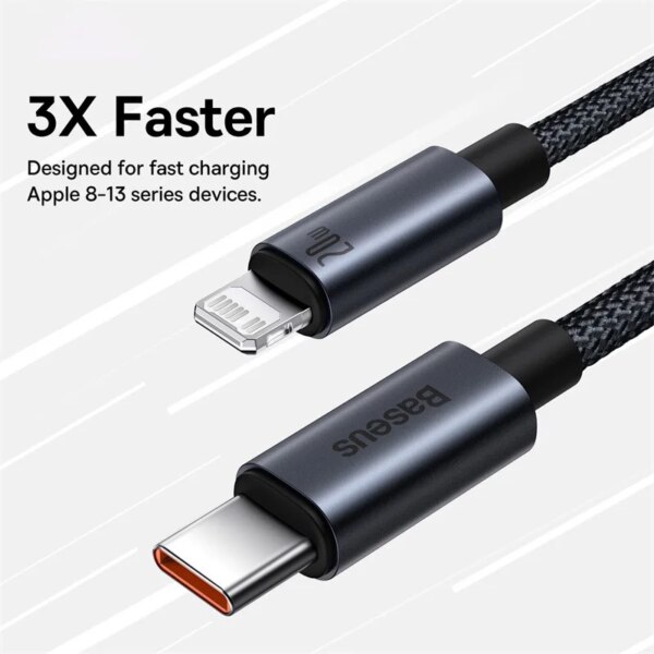 Baseus Minimalist Series 20W Type-C to Lightning Fast Charging Cable PD Certified for Apple iPhone - Image 2