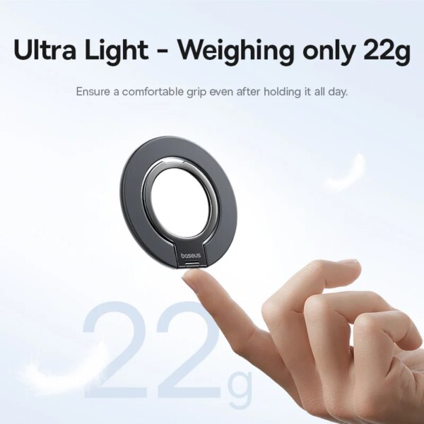Baseus MagPro 3 Ultra Slim Magnetic Ring Phone Stand 22g 360° Adjustable - Image 6