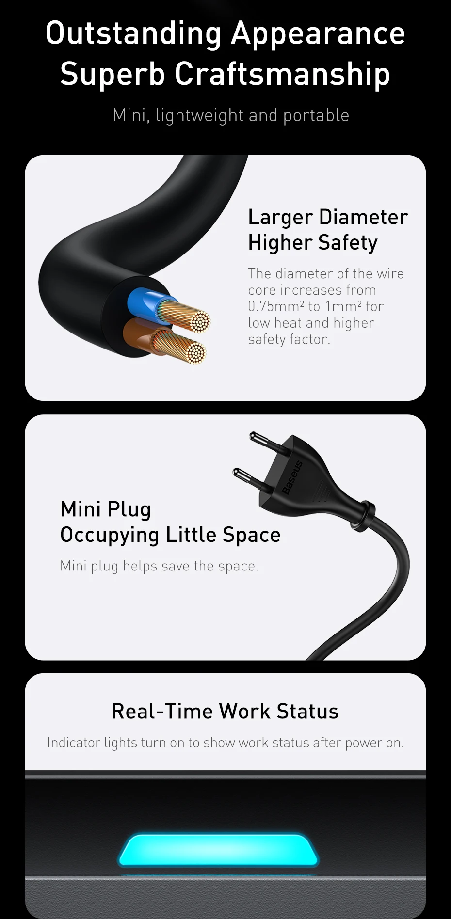 Baseus 4-in-1 65W Desktop Charger For Laptop Tablet Fast Charger For Samsung S24 Xiaomi Redmi iPhone Phone Charger GaN Charger