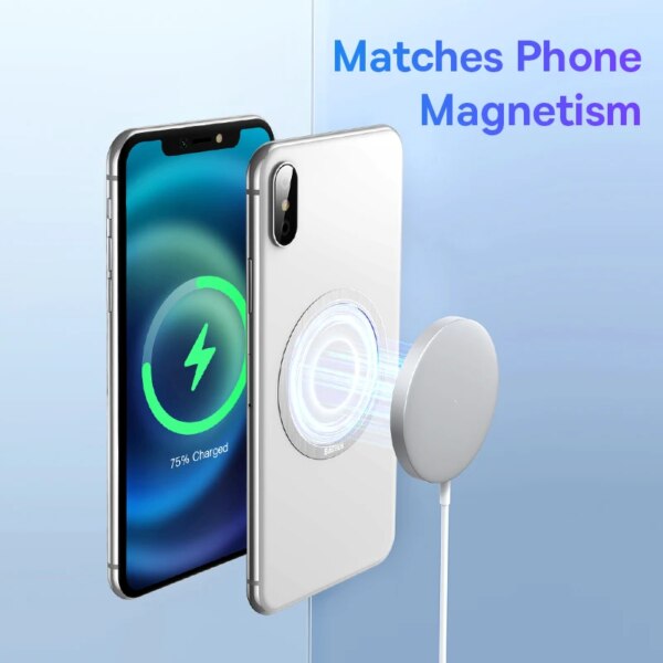 Baseus Halo Series Magnetic Metal Ring 2-Pack for Enhanced Wireless Charging - Image 4