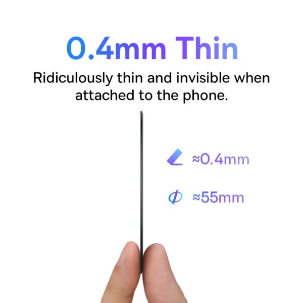 Baseus Halo Series Magnetic Metal Ring 2-Pack for Enhanced Wireless Charging - Image 2