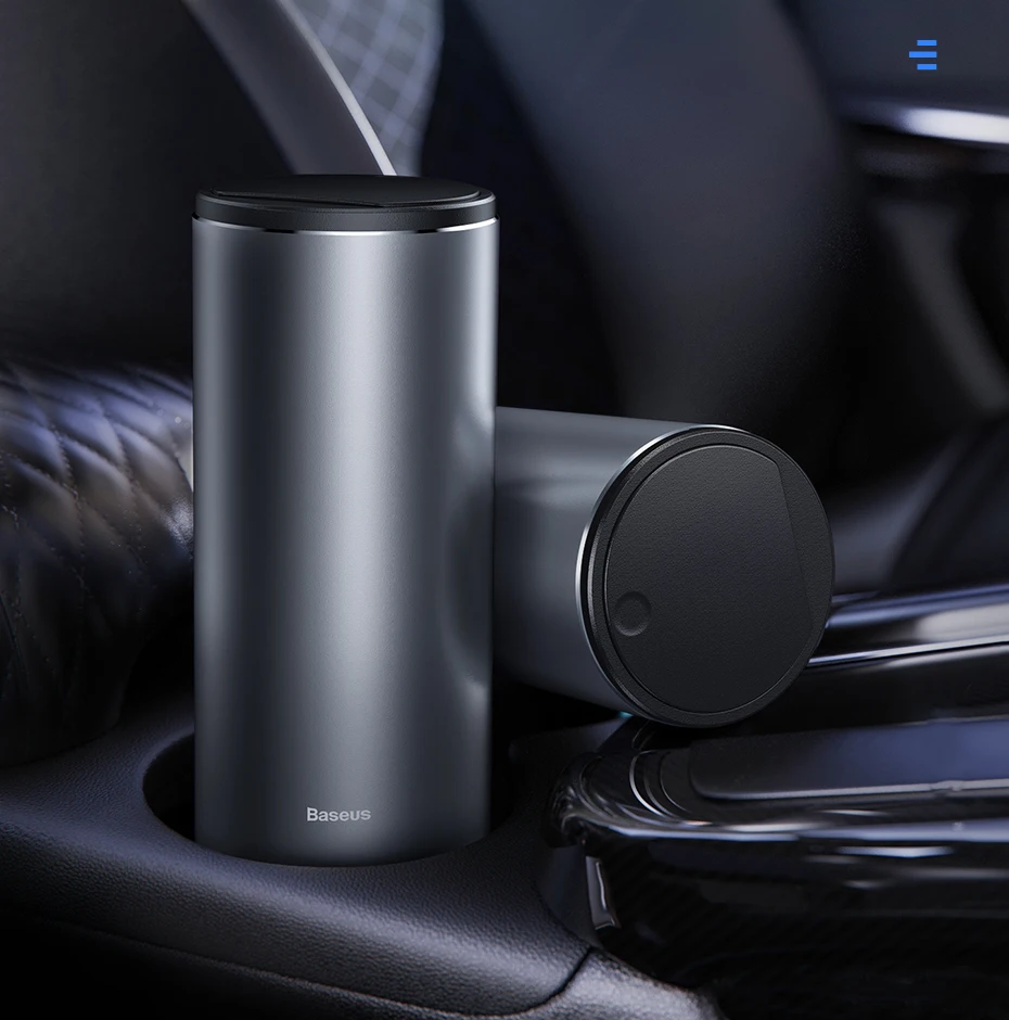 Baseus Alloy Car Trash Can Auto Organizer Storage Bag Car Garbage Bin Ashtray Dust Case Holder Auto Accessories